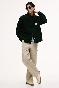 Chemise ample en velours de coton côtelé