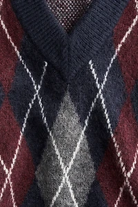 Jacquard-Knit Sweater Vest