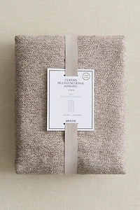 Lot de 2 rideaux très longs en bouclé