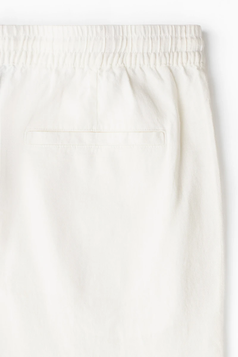 Relaxed-Fit Linen-Blend Pants