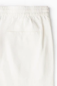 Relaxed-Fit Linen-Blend Pants