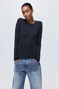 Long-sleeved Jersey Top