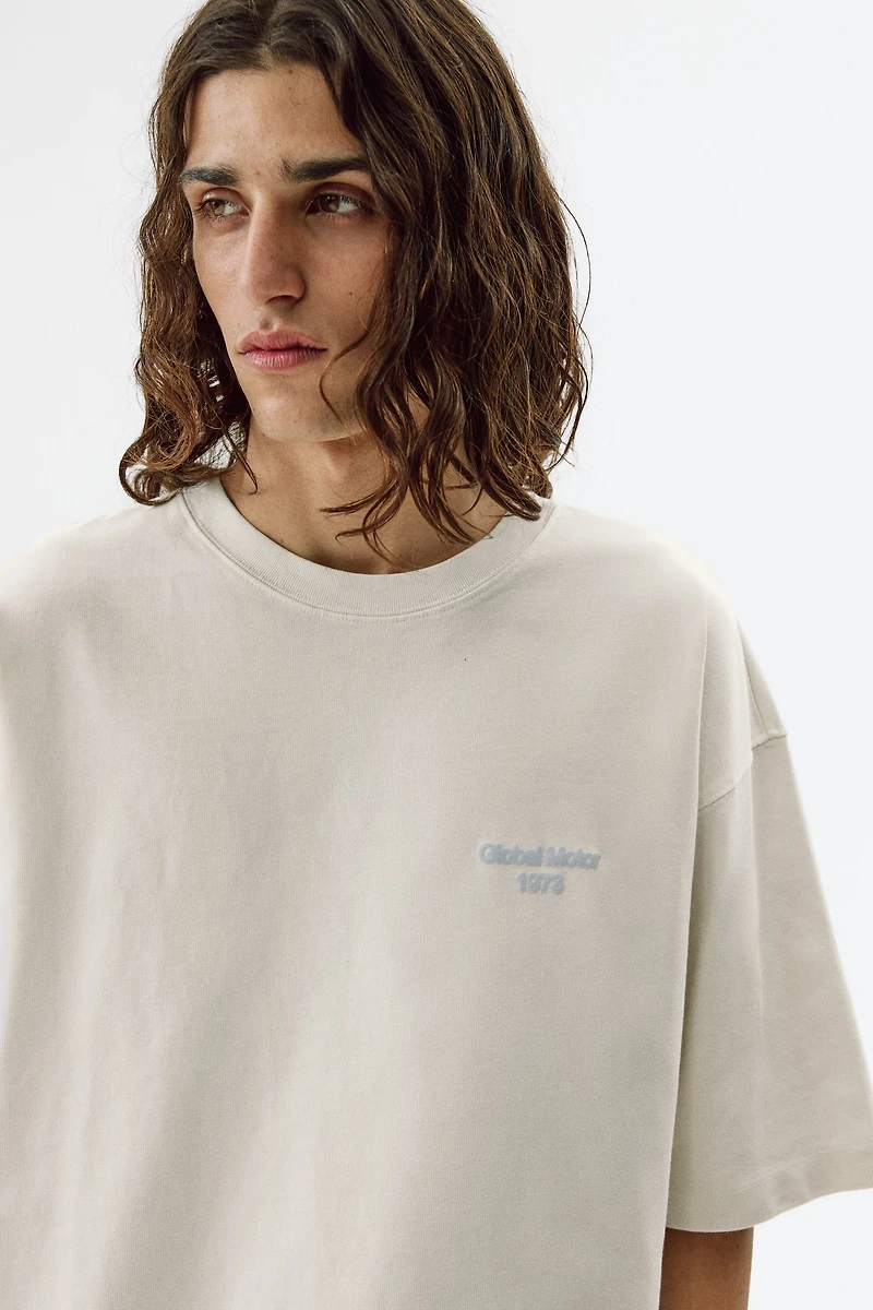 Oversized Printed Cotton T-Shirt
