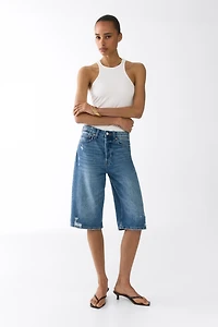 Denim Bermuda Shorts
