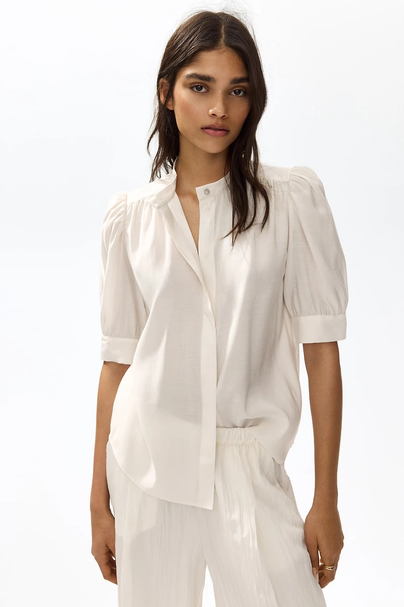 Puff-Sleeved Blouse