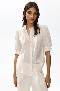 Puff-Sleeved Blouse