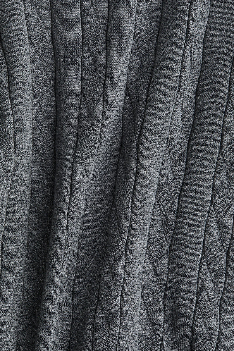 Cable-Knit Polo Shirt