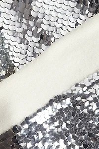 Sequined Top with Shoulder Pads