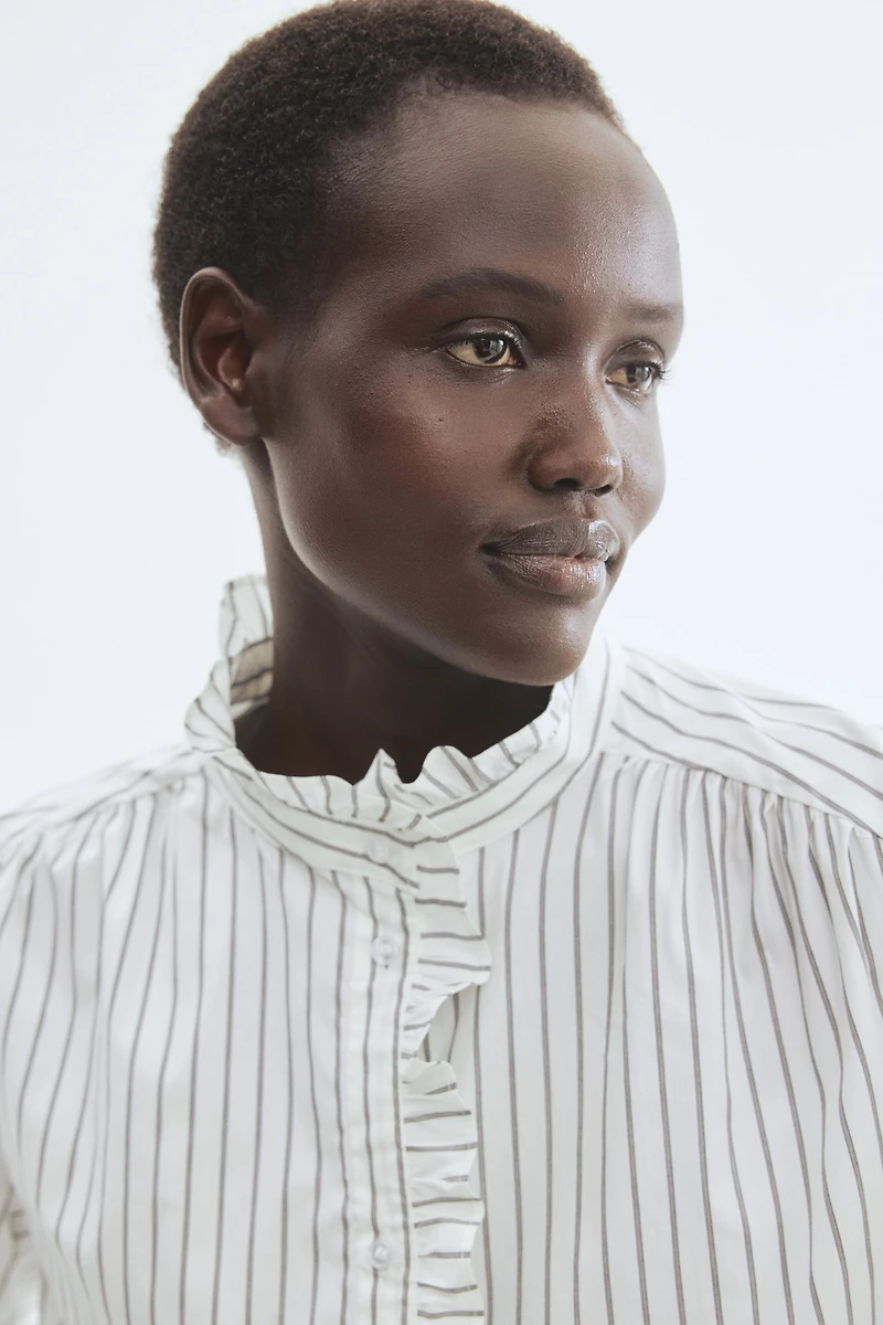 Ruffle-Trimmed Blouse