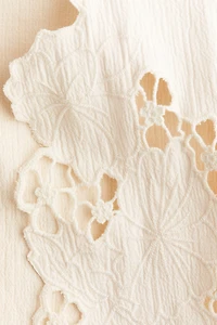 Scalloped Eyelet-Embroidered Jacket