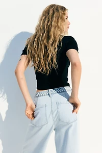 Top with Eyelet Embroidered Detail