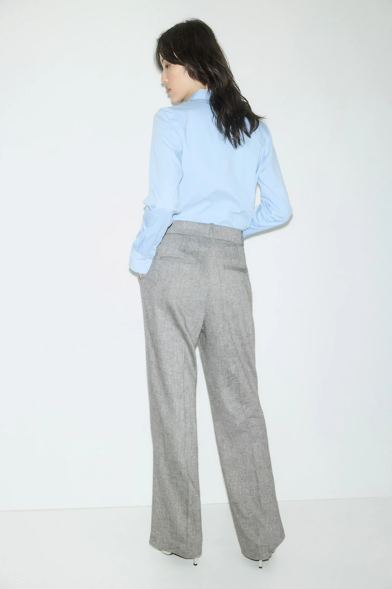 Dressy Linen-Blend Pants