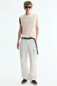 Regular-Fit Open-Knit Sweater Vest