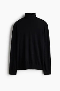 Regular-Fit Turtleneck Merino Wool Sweater
