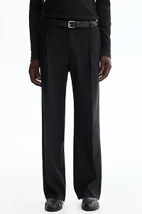 Relaxed-Fit Tailored Linen-Blend Pants