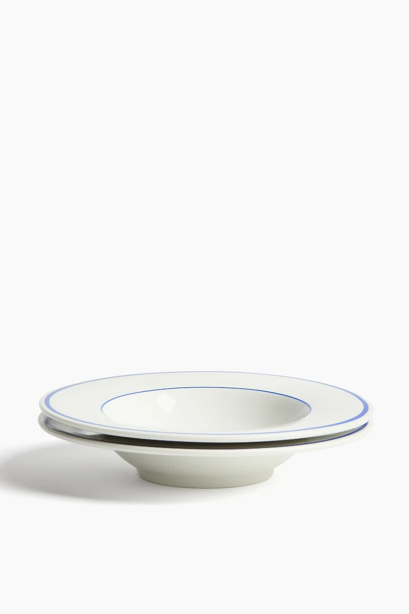 2-Pack Deep Porcelain Plates