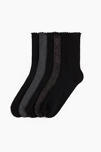 5-Pack Rib-Knit Socks