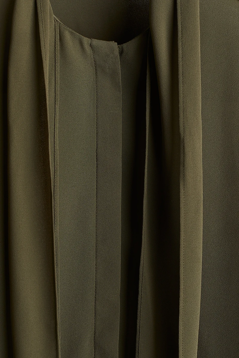 Blouse lavallière en mousseline