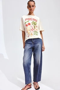 Oversized T-Shirt with Printed Motif