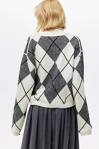 Jacquard-Knit Wool Sweater
