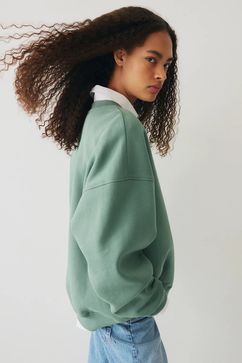 Oversized V-Neck Sweatshirt