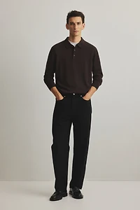 Regular-Fit Merino Wool Polo Shirt