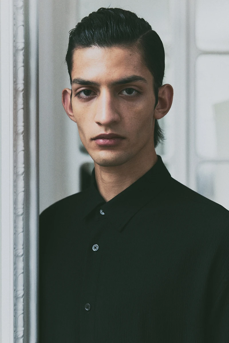 Regular-Fit Crinkled Shirt