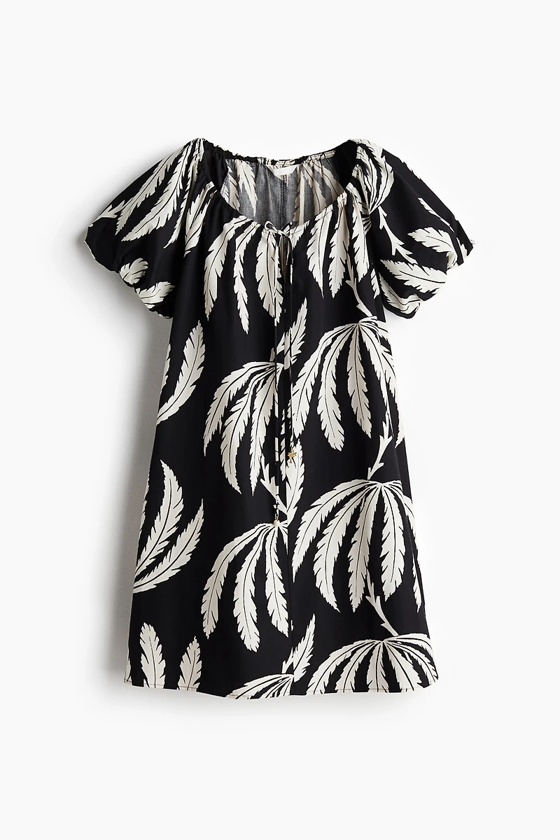 Drawstring-Neck Dress