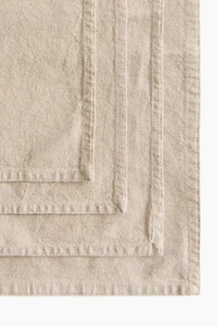 Lot de 4 serviettes table en lin mélangé