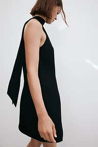 Tie-Detail Handkerchief Dress