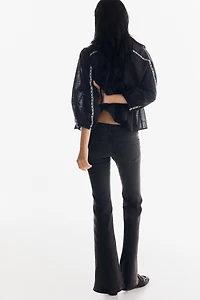Low Rise Flared Leg Jeans
