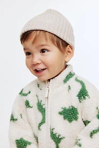 Printed Teddy Fleece Jacket