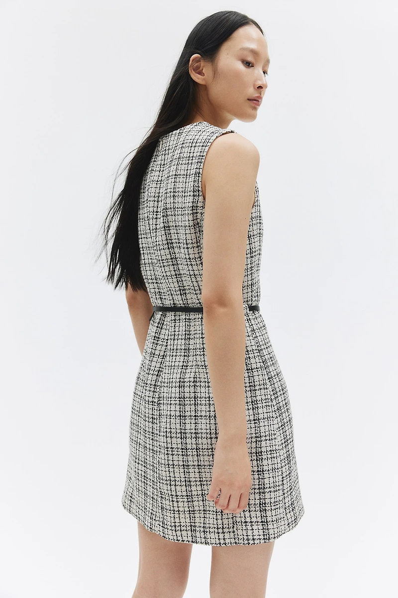 Belted Bouclé Dress