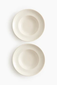 Lot de 2 assiettes creuses avec glaçure réactive