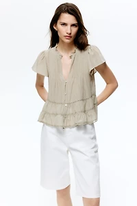 Puff-Sleeved Blouse