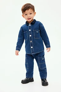 Striped Cotton Jeans