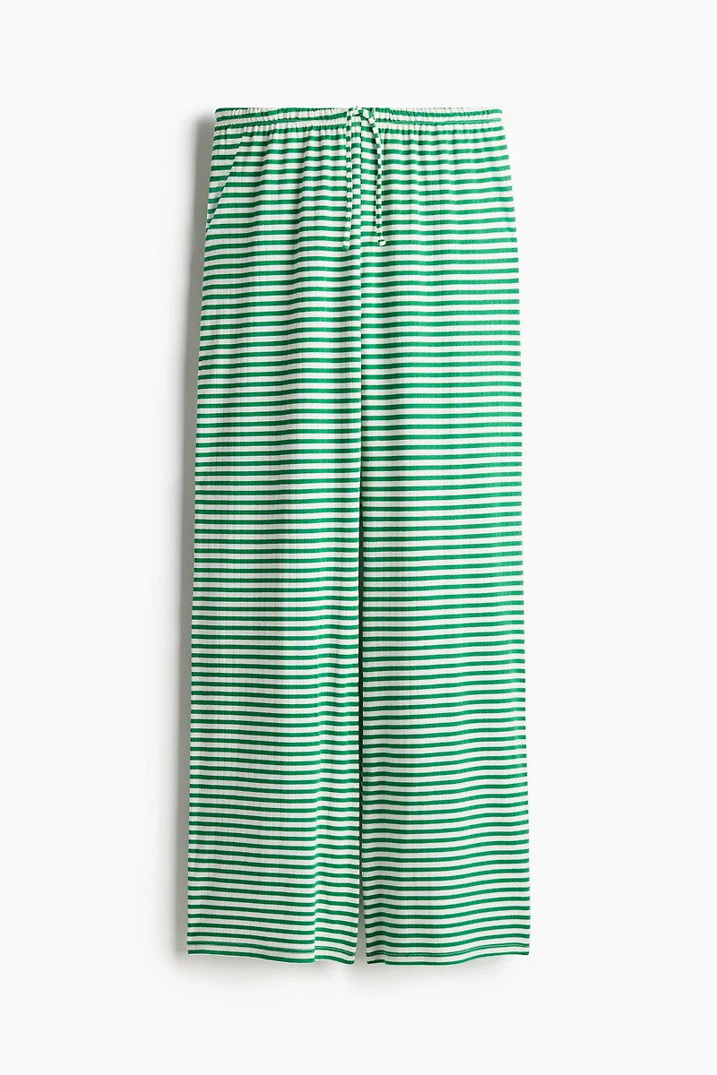 Wide-Leg Drawstring Pants