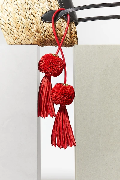 Décoration de sac avec gland en paille