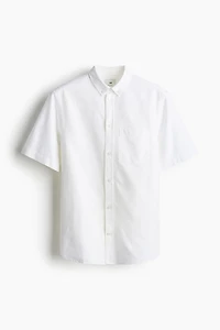 Regular Fit Short-sleeved Oxford Shirt