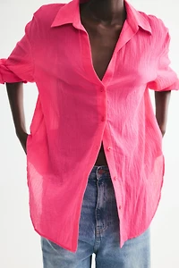 Crinkled Cotton Shirt
