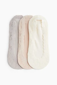 3-Pack No Show Lace Socks