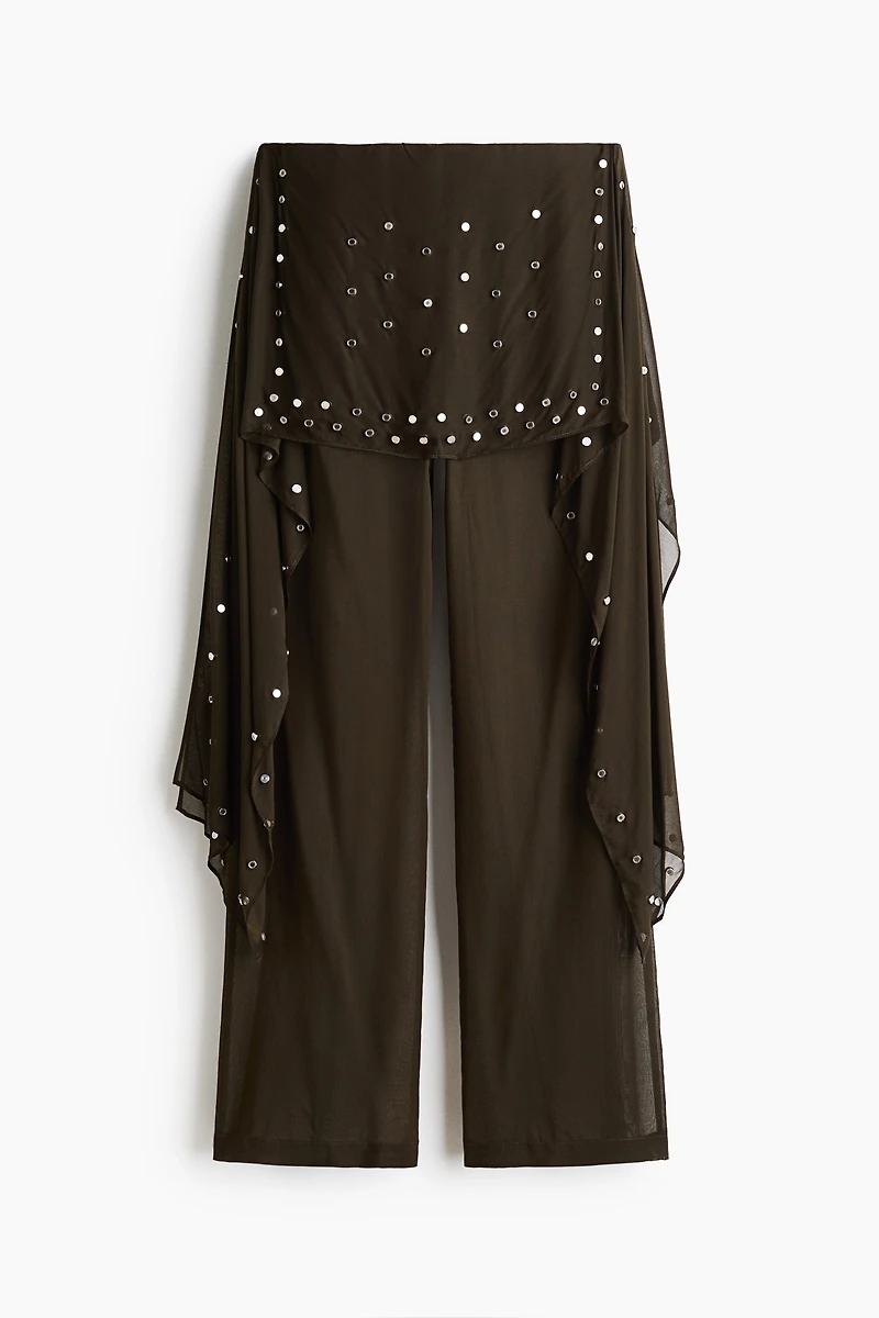 Studded Pants with Layered Skirt