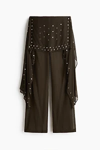 Studded Pants with Layered Skirt