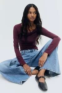 Draped One-Shoulder Top