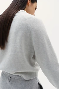 Short Fine-Knit Sweater