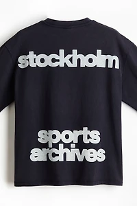 Loose-Fit Printed Long-Sleeved Shirt