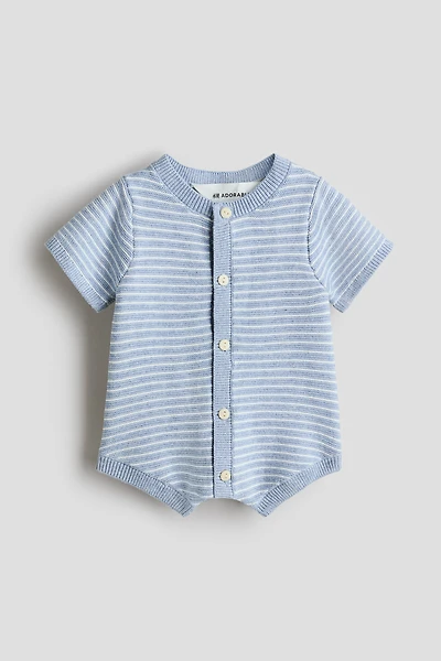 Barboteuse en tricot envers de coton