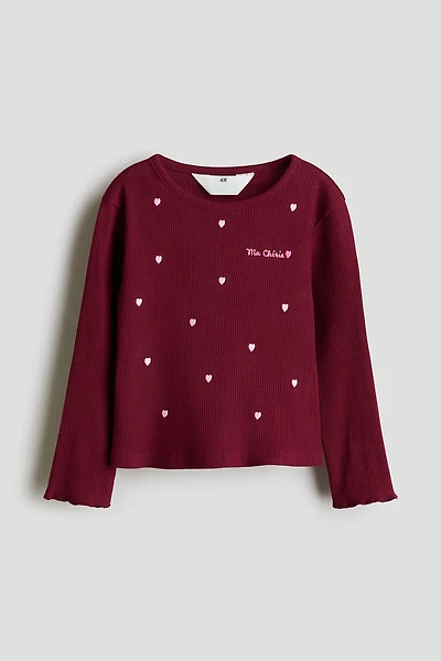 Cotton Top with Embroidered Detail