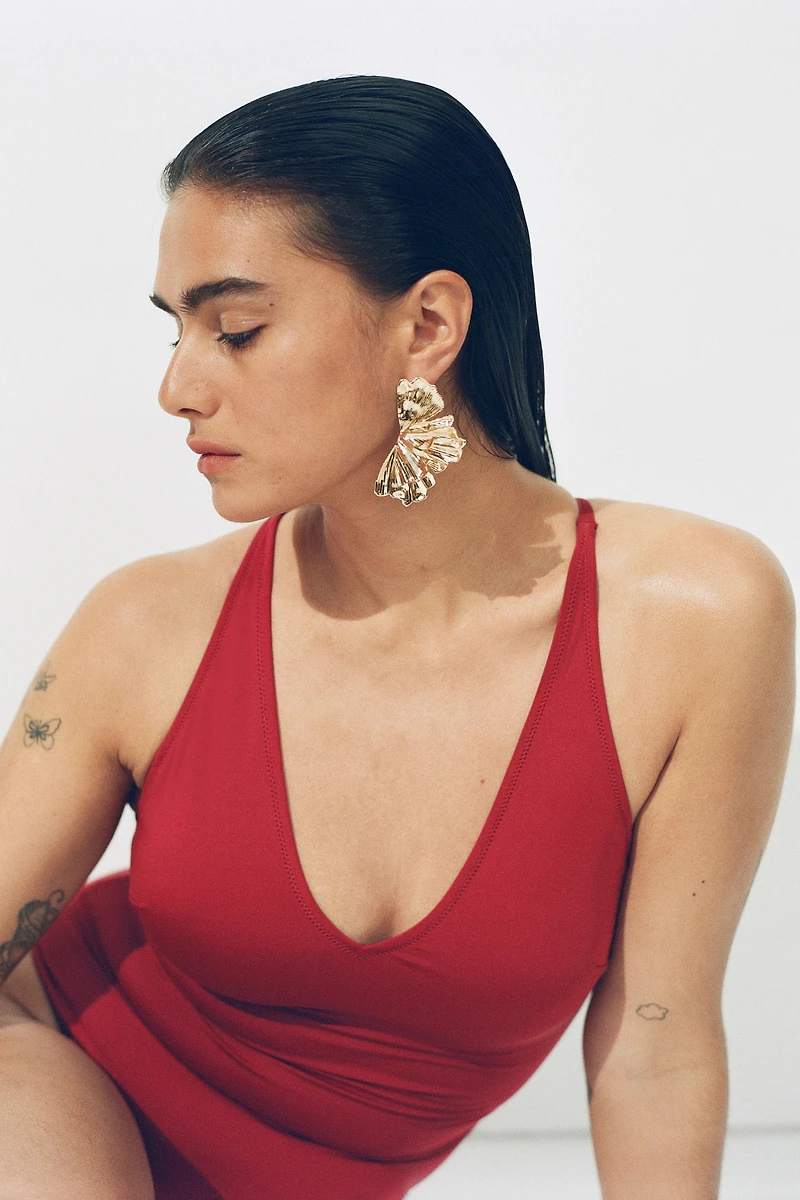 Petal-Shaped Earrings