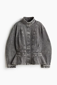 Denim Peplum Shirt